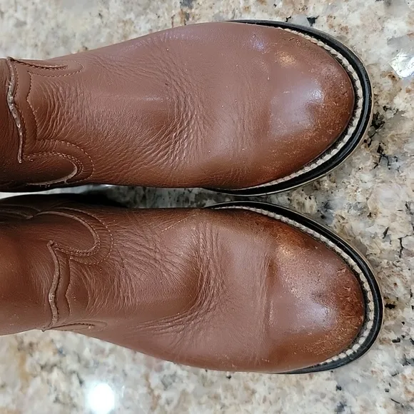 Justin  Toddler Leather Cowboy Boots