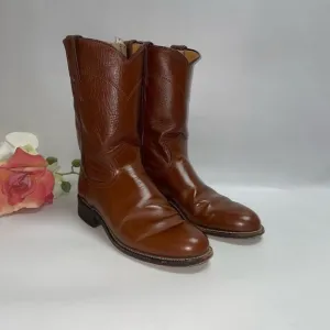 Justin Brown Leather Western Boots Woman