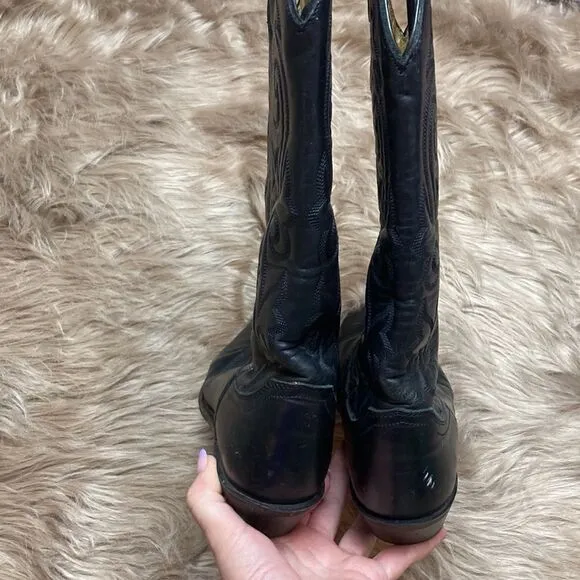 Justin Men's Black London Calf Classic Cowboy Boots
