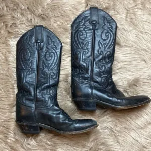Justin Men's Black London Calf Classic Cowboy Boots
