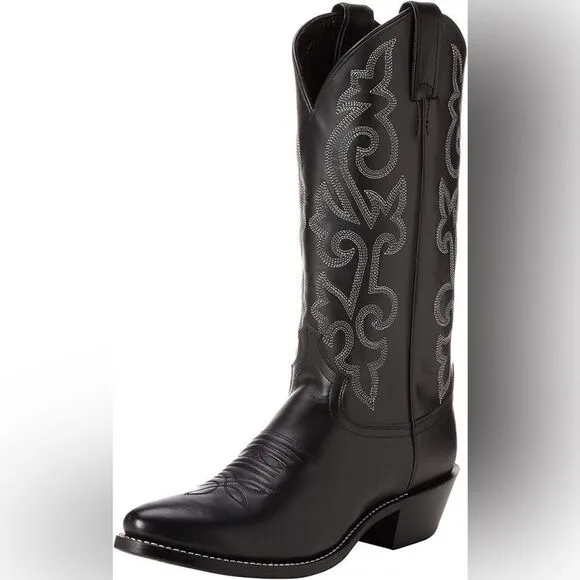 Justin Men's Black London Calf Classic Cowboy Boots