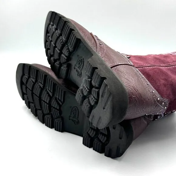 Justin Studded Leather Boots