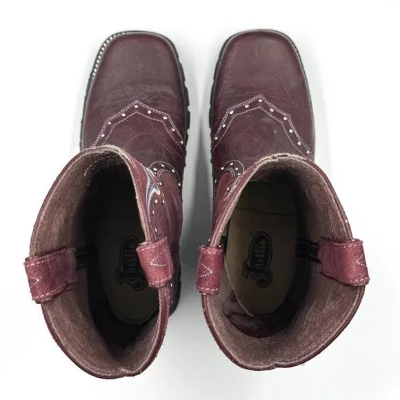 Justin Studded Leather Boots