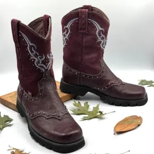 Justin Studded Leather Boots