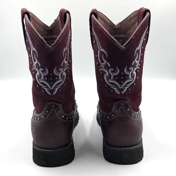 Justin Studded Leather Boots