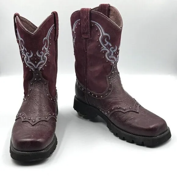 Justin Studded Leather Boots