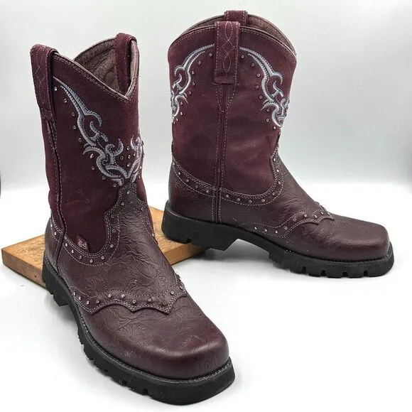 Justin Studded Leather Boots