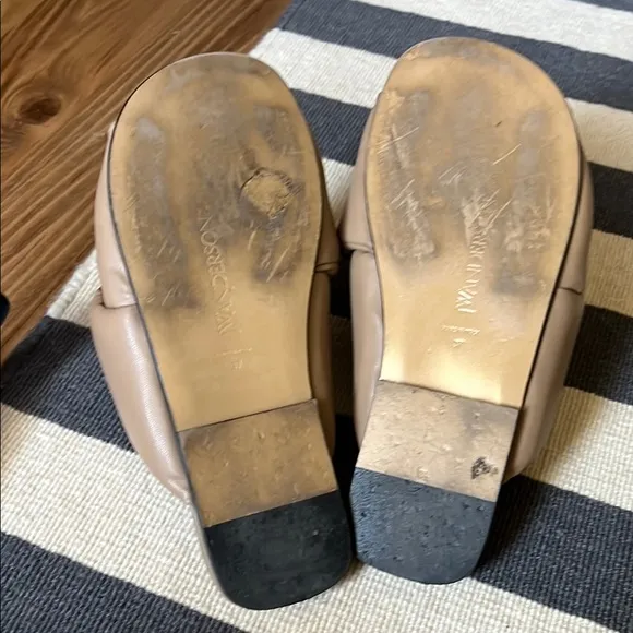 JW ANDERSON Tan Slip-On Sandals with Puffy Straps