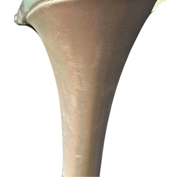 Karl Lagerfeld CLAUDE Silver Crystal Embellished Ankle Strap Heels