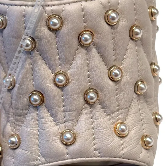 Karl Lagerfeld Pearl Studded AVIVA Platform Sandals