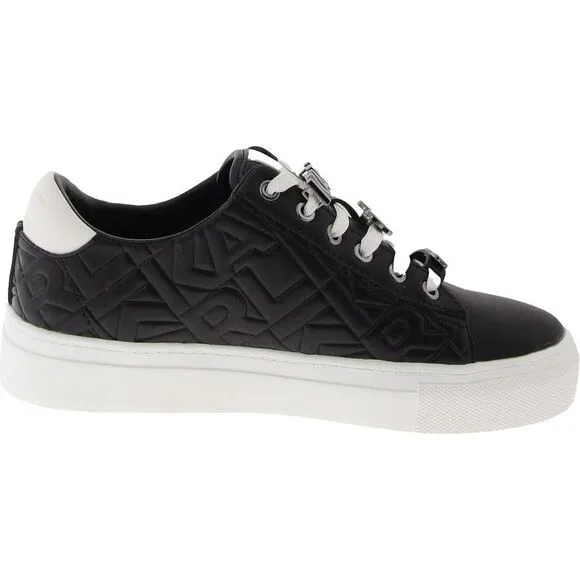 Karl Lagerfeld Womens Cate Karl Box Black Casual And Fashion Sneakers New