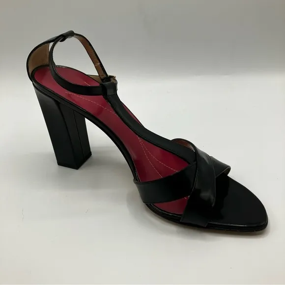 kate spade Black Lucinda T-Strapped Heeled Sandals