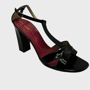 kate spade Black Lucinda T-Strapped Heeled Sandals