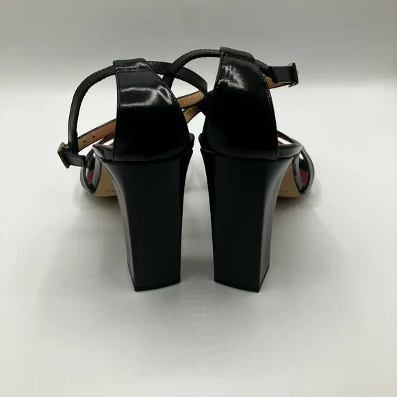 kate spade Black Lucinda T-Strapped Heeled Sandals