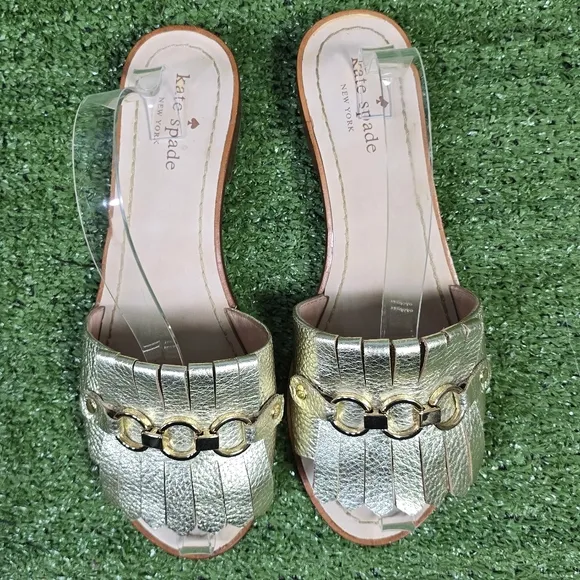 KATE SPADE | BRIE TASSEL CHAIN SLIDE SANDALS