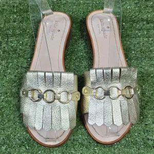 KATE SPADE | BRIE TASSEL CHAIN SLIDE SANDALS