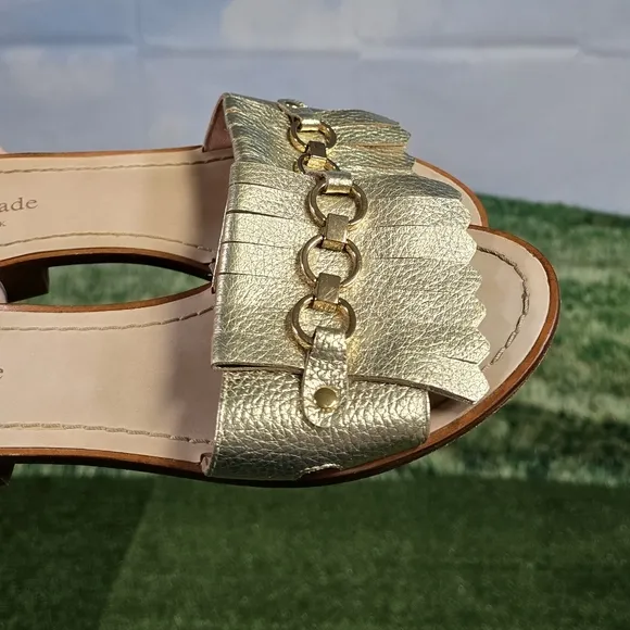 KATE SPADE | BRIE TASSEL CHAIN SLIDE SANDALS