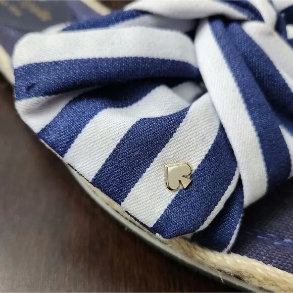 Kate Spade Caliana Blue Bow Sandals Size 6.5