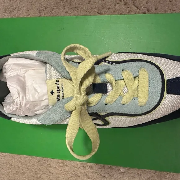 Kate Spade Green and Blue Sneakers Brigitte Runner