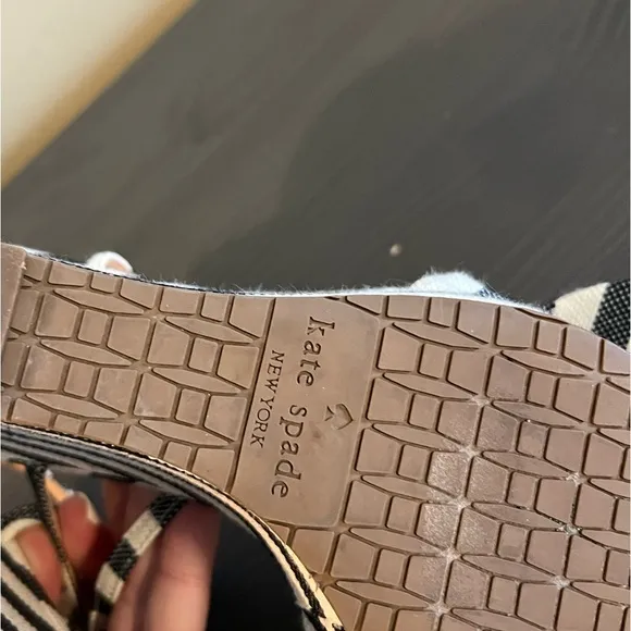 Kate Spade Janae Striped Wedge Bow Sandals