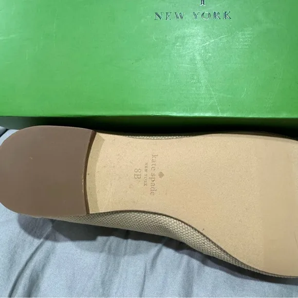 Kate Spade New York Marina Raffia Straw Loafers 8 NWT