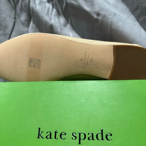 Kate Spade New York Marina Raffia Straw Loafers 8 NWT