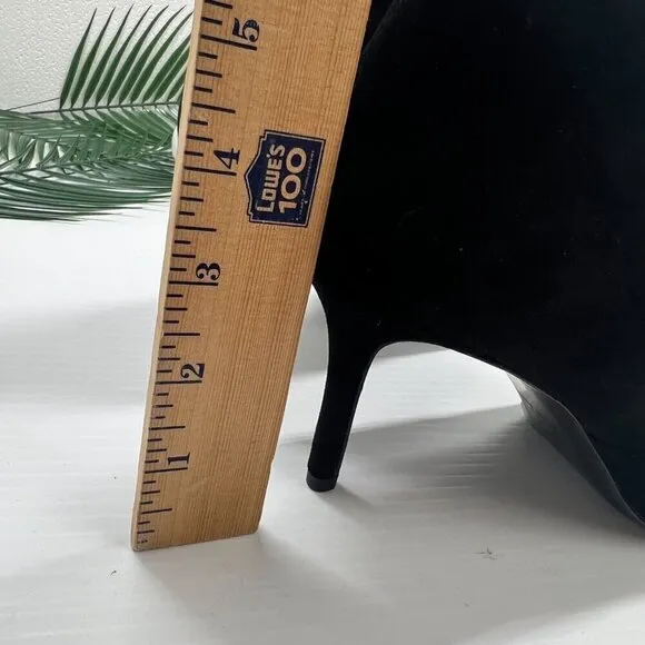 Kate Spade New York Vikki Suede Leather Ankle Boots Black Women's Size 9.5 B