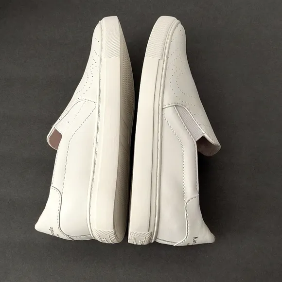 Kate Spade White Slip-On Loafers