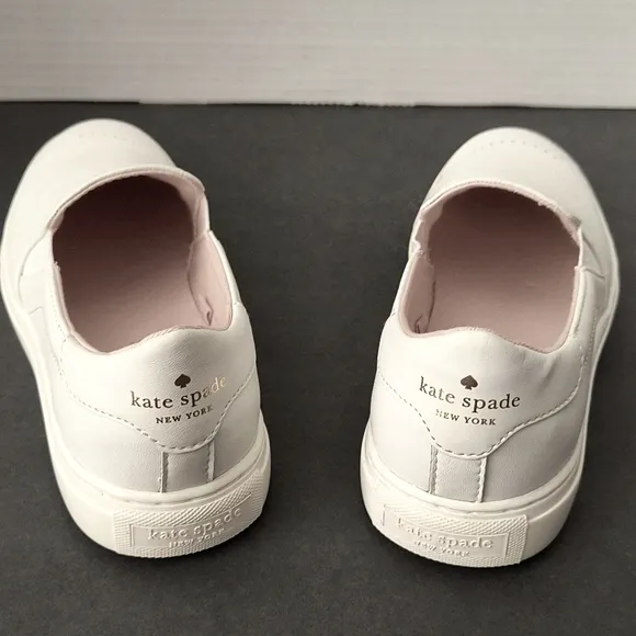Kate Spade White Slip-On Loafers
