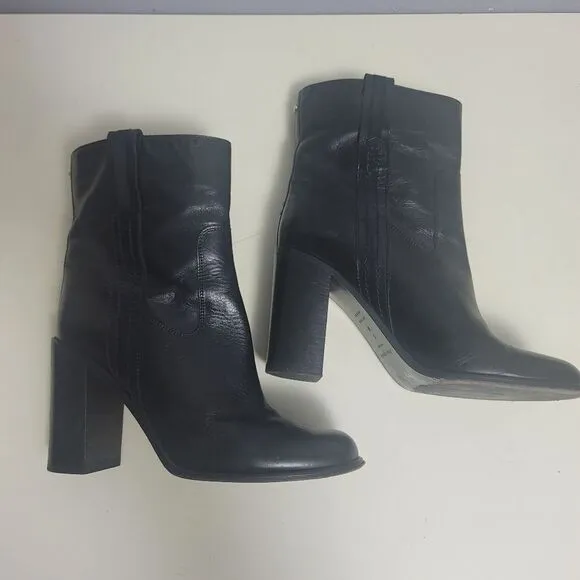 Kate Spade baise pull on black leather boots,  9