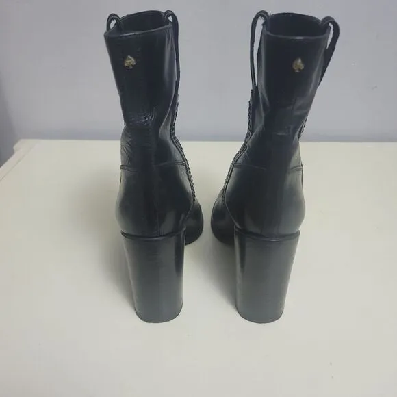 Kate Spade baise pull on black leather boots,  9