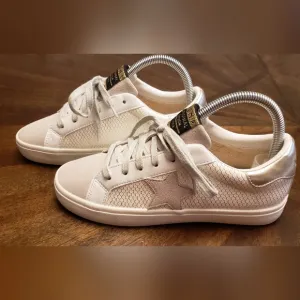 KATE - WHITE GOLD SNAKE Women's Sneakers by Vintage Havana Womens SIZE 6