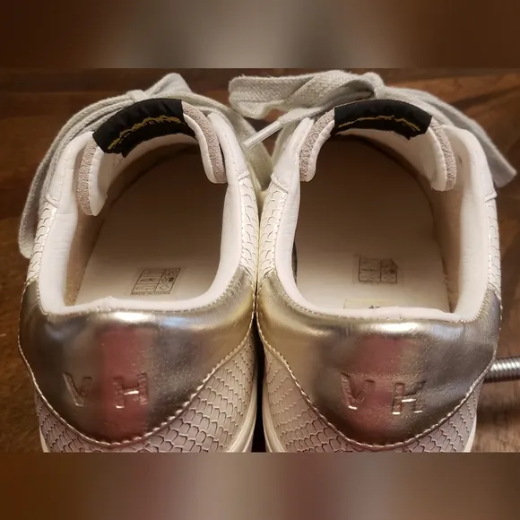 KATE - WHITE GOLD SNAKE Women's Sneakers by Vintage Havana Womens SIZE 6