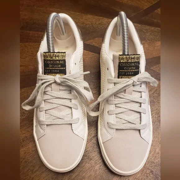 KATE - WHITE GOLD SNAKE Women's Sneakers by Vintage Havana Womens SIZE 6