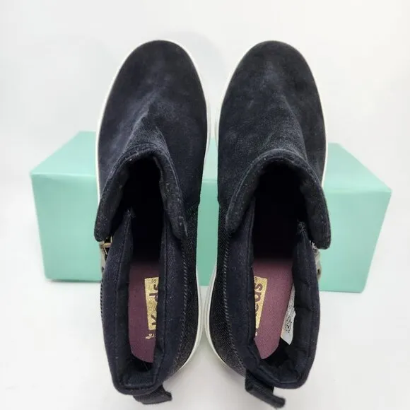 Keds Cooper Zip Suede Bootie Boots New Size 7.5 Black