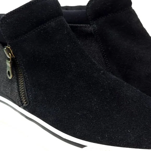 Keds Cooper Zip Suede Bootie Boots New Size 7.5 Black