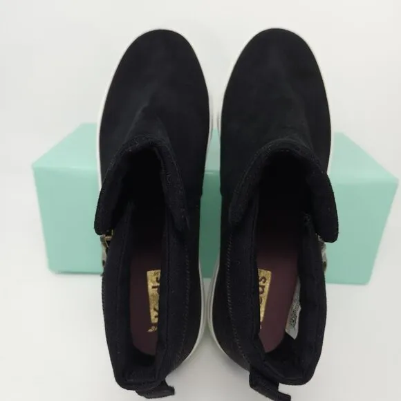 Keds Cooper Zip Suede Bootie Boots New Size 7.5 Black