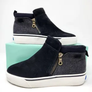 Keds Cooper Zip Suede Bootie Boots New Size 7.5 Black