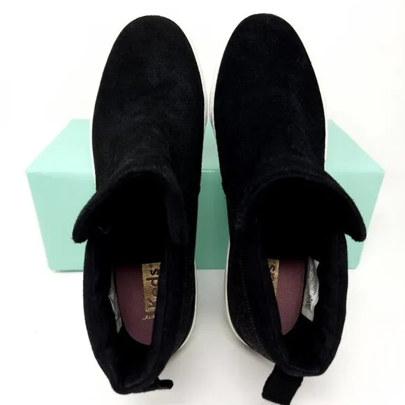 Keds Cooper Zip Suede Bootie Boots New Size 7.5 Black