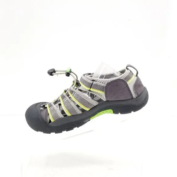 Keen Boys Newport 1014266 Racer Grey / Green Waterproof Sport Sandals Sz  6.5