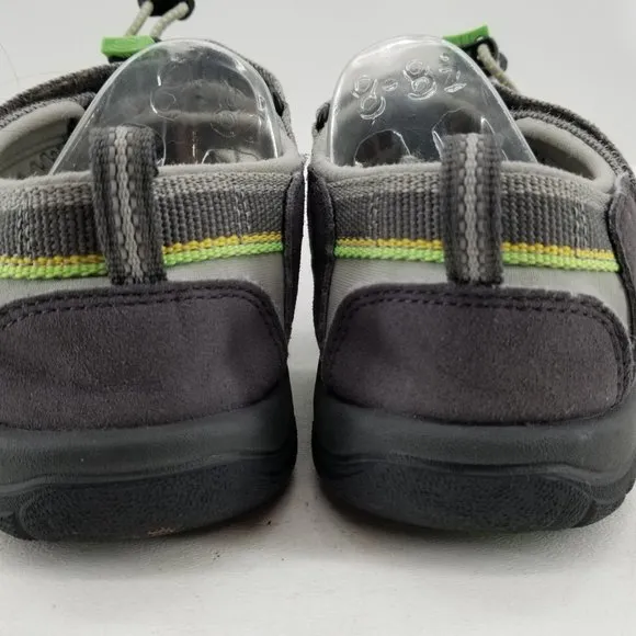 Keen Boys Newport 1014266 Racer Grey / Green Waterproof Sport Sandals Sz  6.5