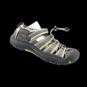 Keen Boys Newport 1014266 Racer Grey / Green Waterproof Sport Sandals Sz  6.5