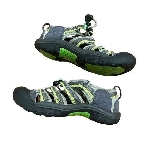 Keen Boys Newport H2 1014266 Racer Grey Green Waterproof Sport Sandals Size 2