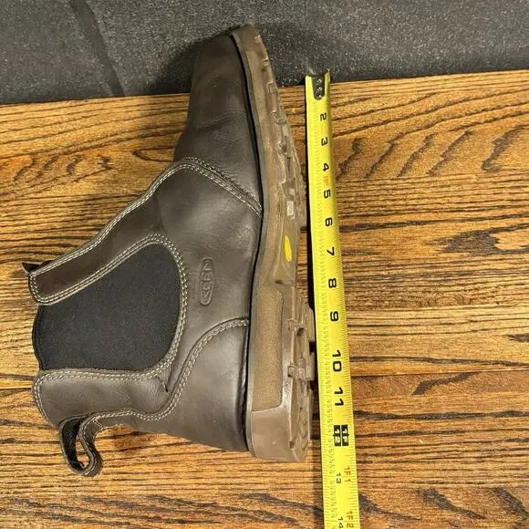 Keen Brown Leather Slip On Chelsea Boots Men’s 12 EE