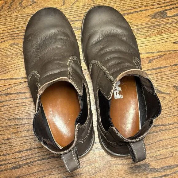 Keen Brown Leather Slip On Chelsea Boots Men’s 12 EE