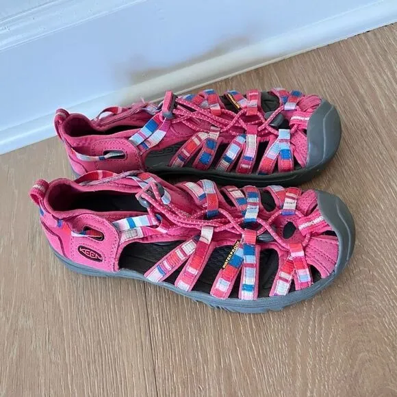 Keen Girl Big Kid Size 4 Woman 6 Pink Blue Gray Waterproof Sandals Hiking Shoe