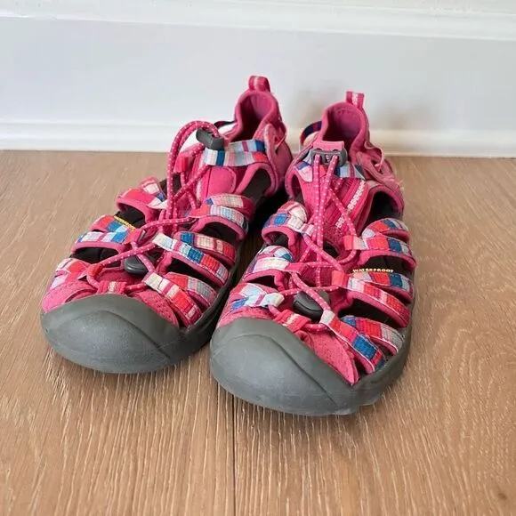 Keen Girl Big Kid Size 4 Woman 6 Pink Blue Gray Waterproof Sandals Hiking Shoe