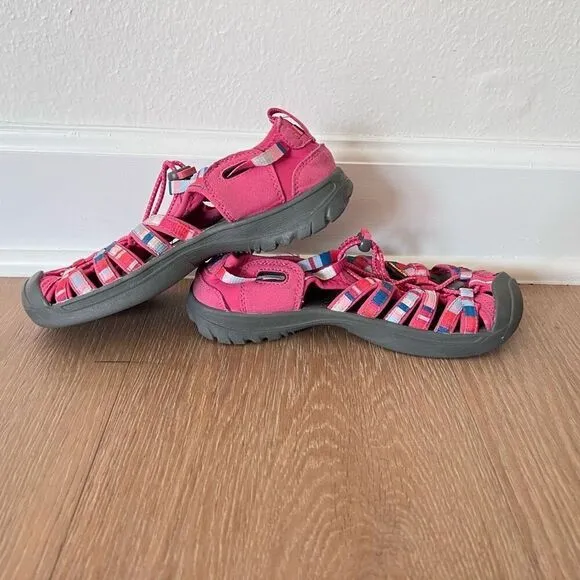 Keen Girl Big Kid Size 4 Woman 6 Pink Blue Gray Waterproof Sandals Hiking Shoe
