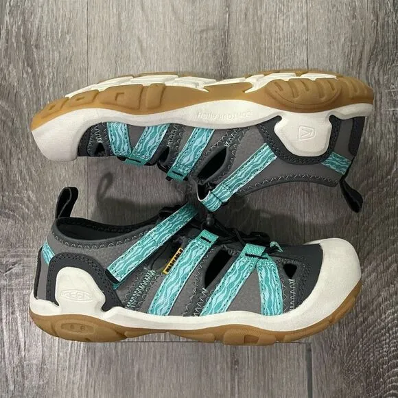 KEEN Knotch Creek Unisex Gray/Blue Washable Waterproof Sandals Size 4