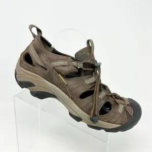 KEEN Men's Brown Leather Waterproof Hiking Sandals Size 11.5 Casual Summer
